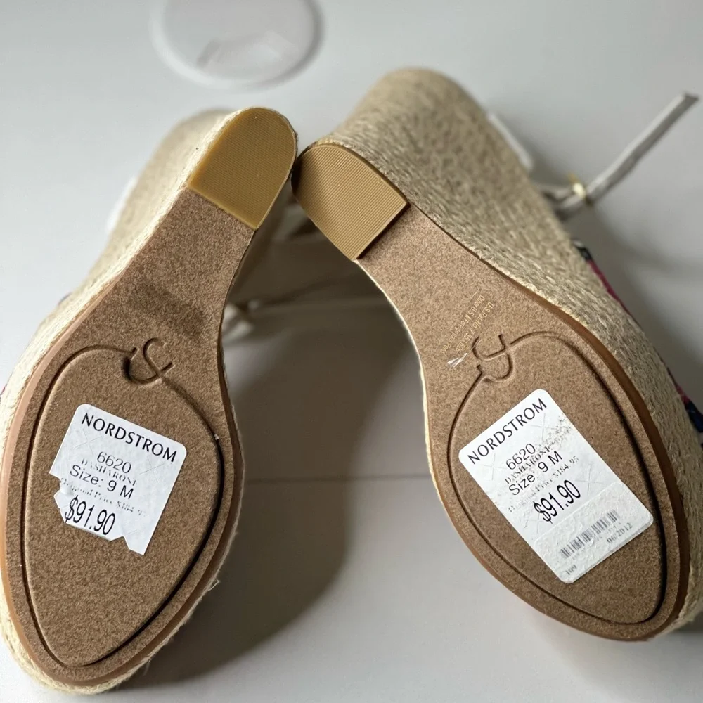 SS6620Joan David Boho Chic‎ Espadrille Sandals size 9